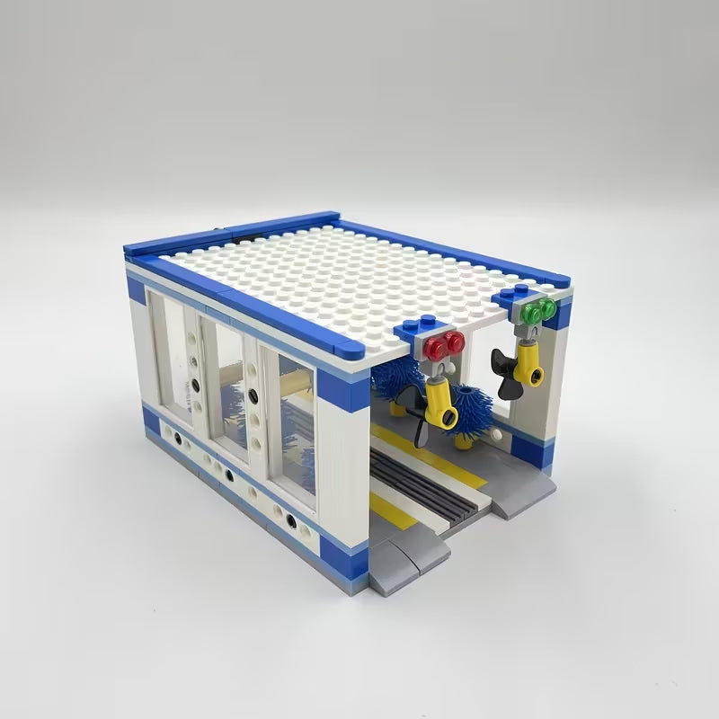 Building Block Car Wash Shop Toy with 250 High-Quality ABS Building Blocks, Safe for Kids Ages 3+