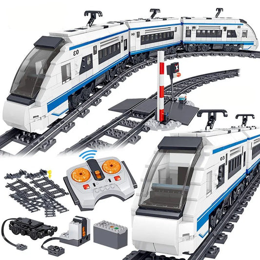 Building Block Train Track with Modular Magnetic Car Connections, Educational STEM Toy for Creativity and Motor Skills, Safe for Ages 5+