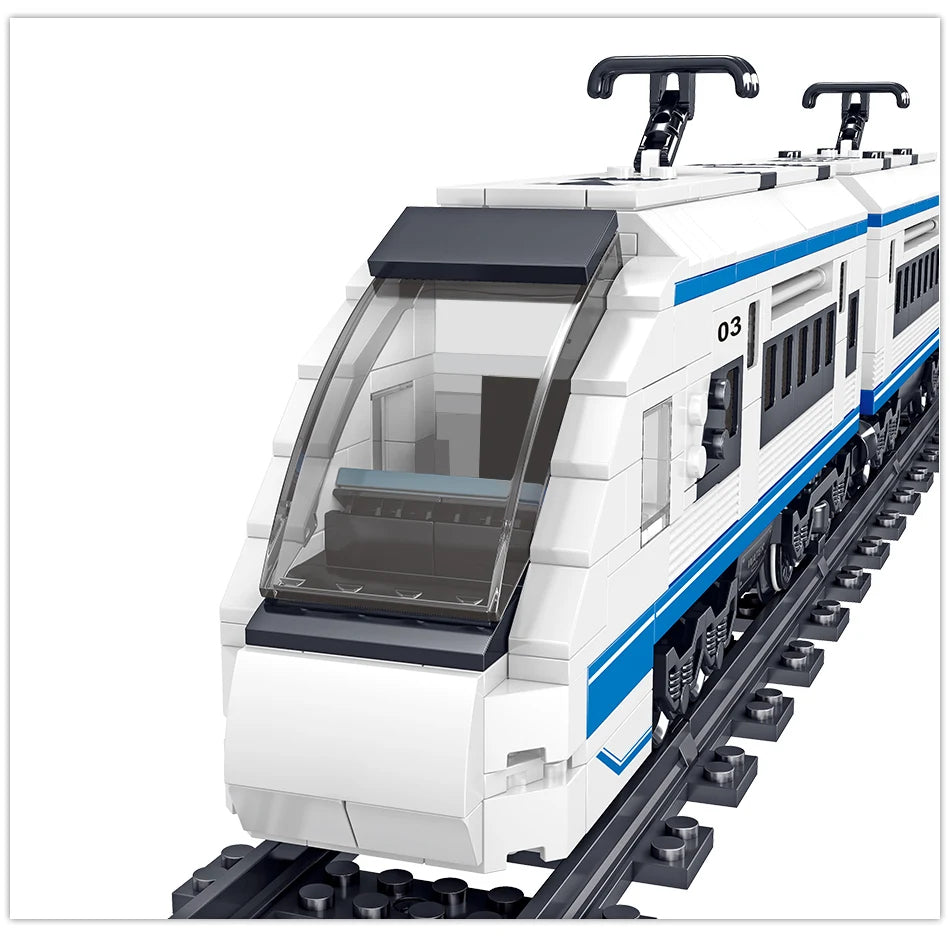 Building Block Train Track with Modular Magnetic Car Connections, Educational STEM Toy for Creativity and Motor Skills, Safe for Ages 5+