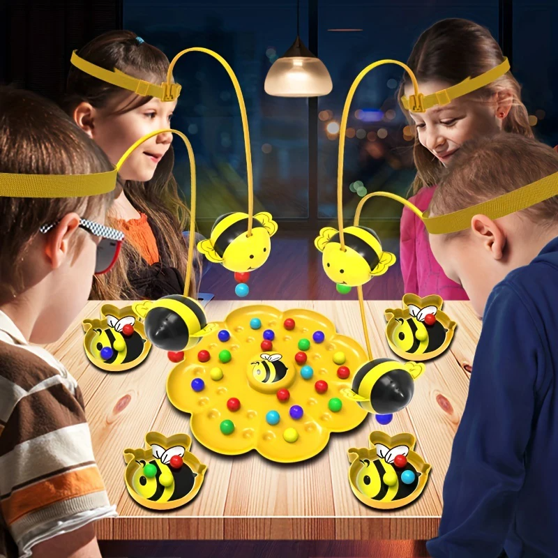 Bumblebee Board Game, Bee Eats Pollen Beads, Interactive Educational Toy, Safe for Ages 3+