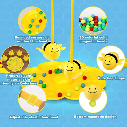 Bumblebee Board Game, Bee Eats Pollen Beads, Interactive Educational Toy, Safe for Ages 3+