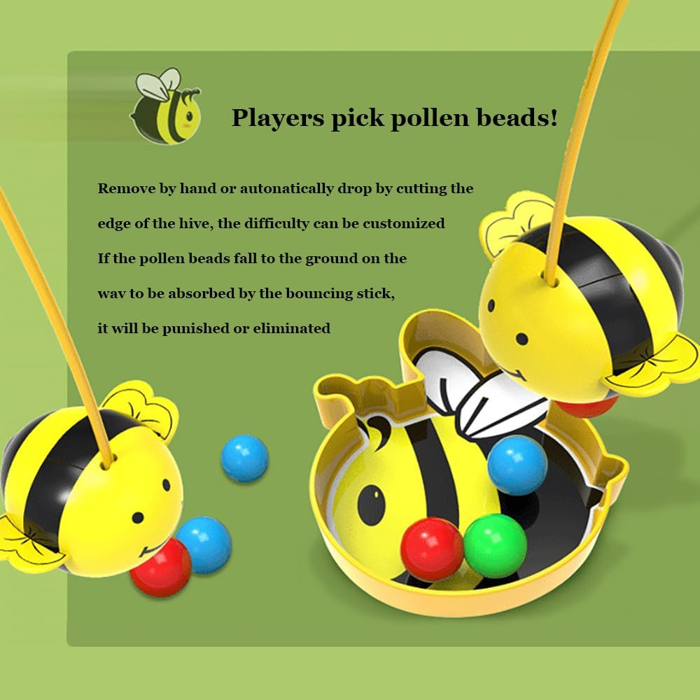 Bumblebee Board Game, Bee Eats Pollen Beads, Interactive Educational Toy, Safe for Ages 3+