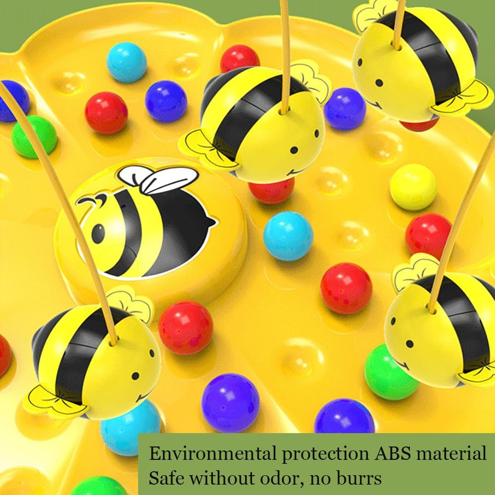 Bumblebee Board Game, Bee Eats Pollen Beads, Interactive Educational Toy, Safe for Ages 3+