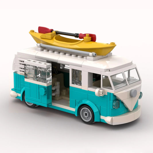 Camper Van Blocks with ABS Plastic, Lego Compatible, No Batteries Required, Safe for 14+