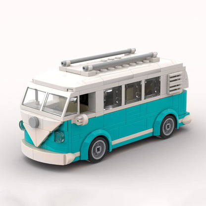 Camper Van Blocks with ABS Plastic, Lego Compatible, No Batteries Required, Safe for 14+