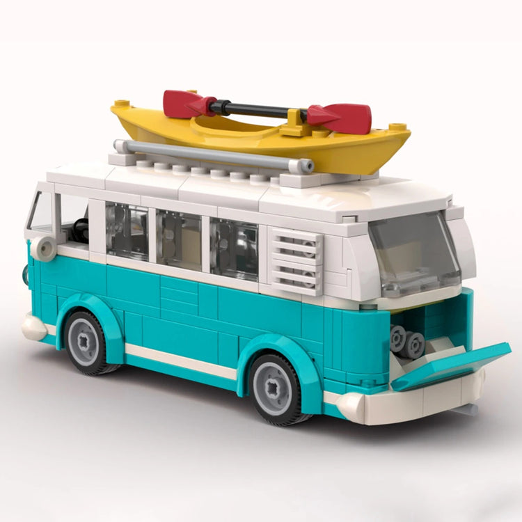 Camper Van Blocks with ABS Plastic, Lego Compatible, No Batteries Required, Safe for 14+