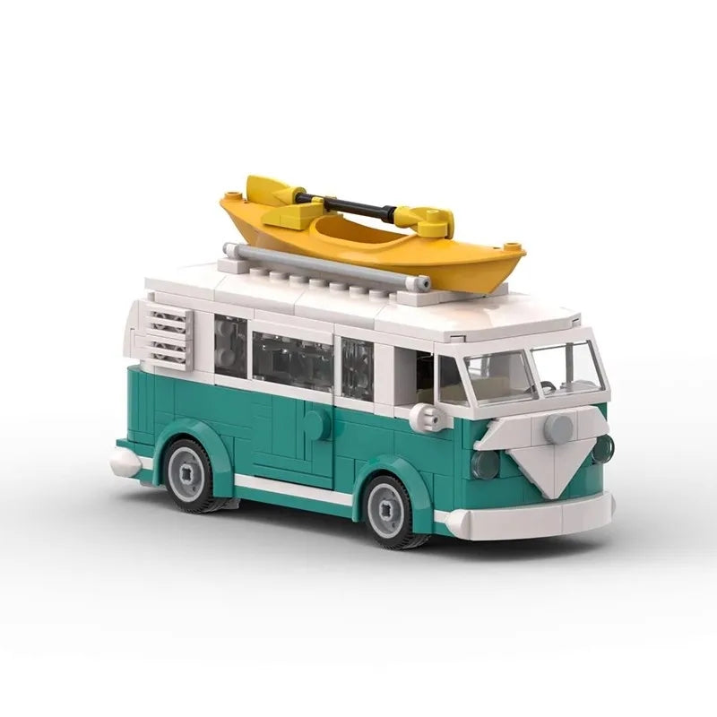 Camper Van Blocks with ABS Plastic, Lego Compatible, No Batteries Required, Safe for 14+