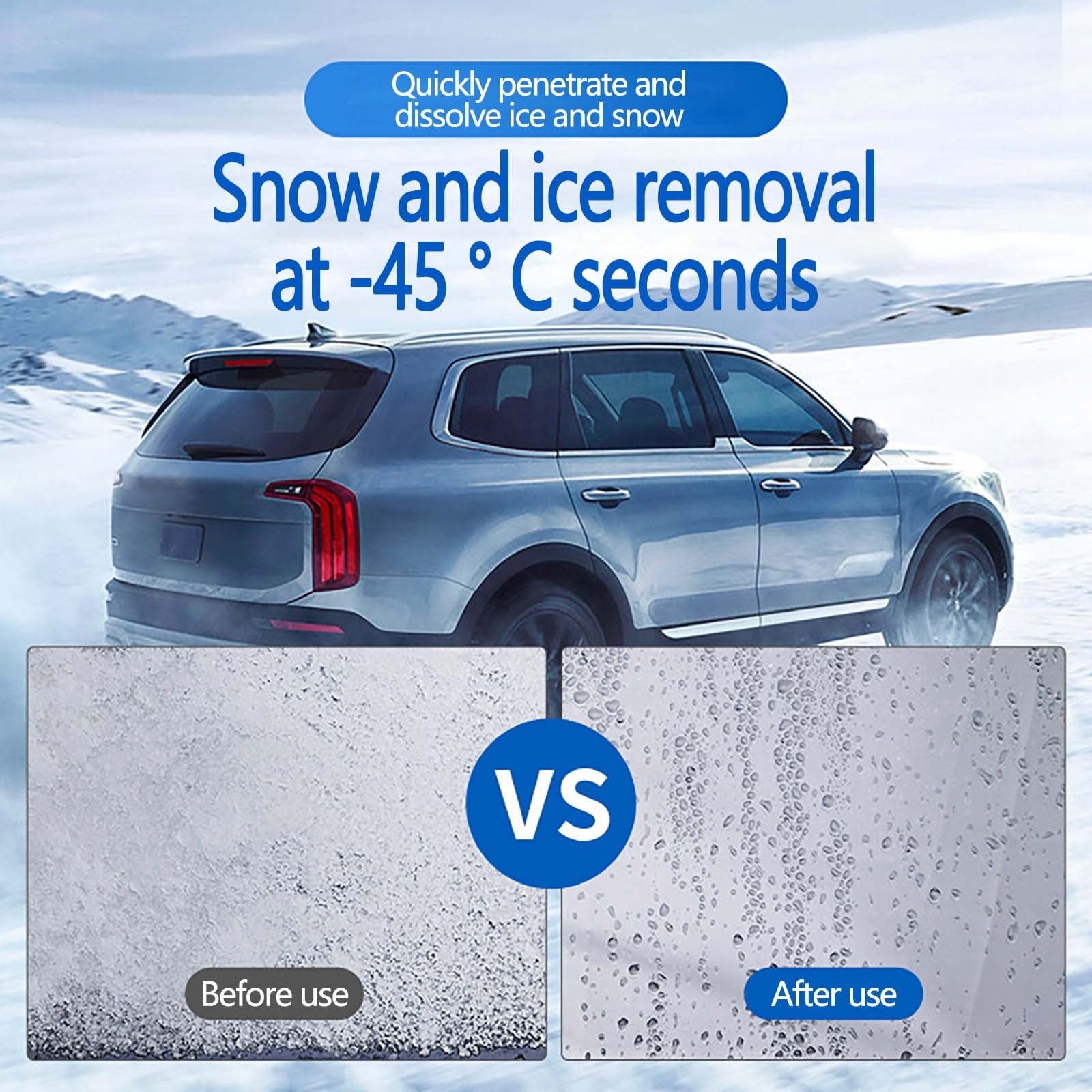 Car Windshield Anti-Freeze Spray – 500ml Safe Material, Easy to Use, Compact & Portable