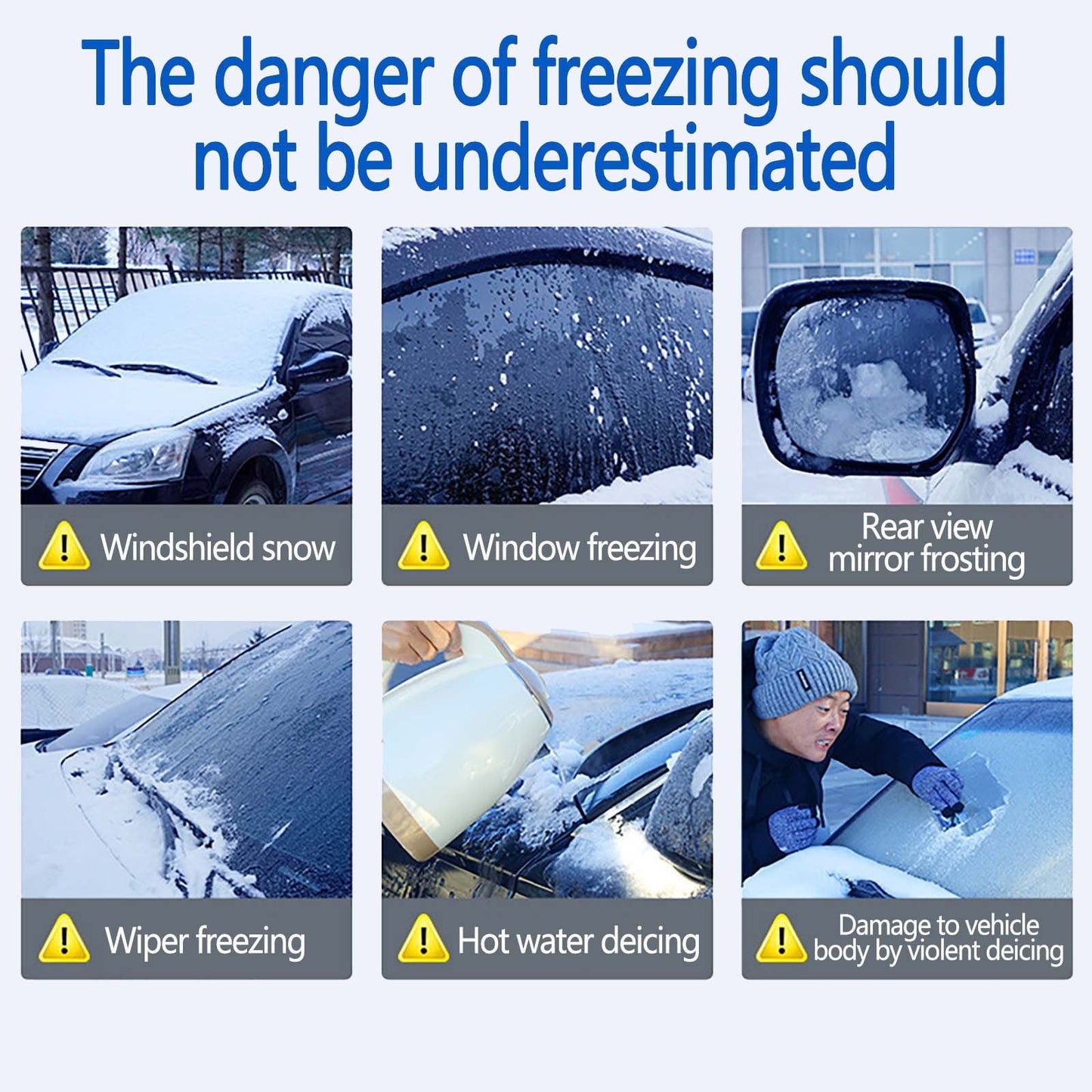Car Windshield Anti-Freeze Spray – 500ml Safe Material, Easy to Use, Compact & Portable
