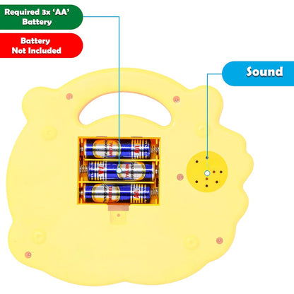 Cartoon Piano Keyboard Toy – Educational Musical Instrument for Kids with Animal Sounds, Flashing Lights