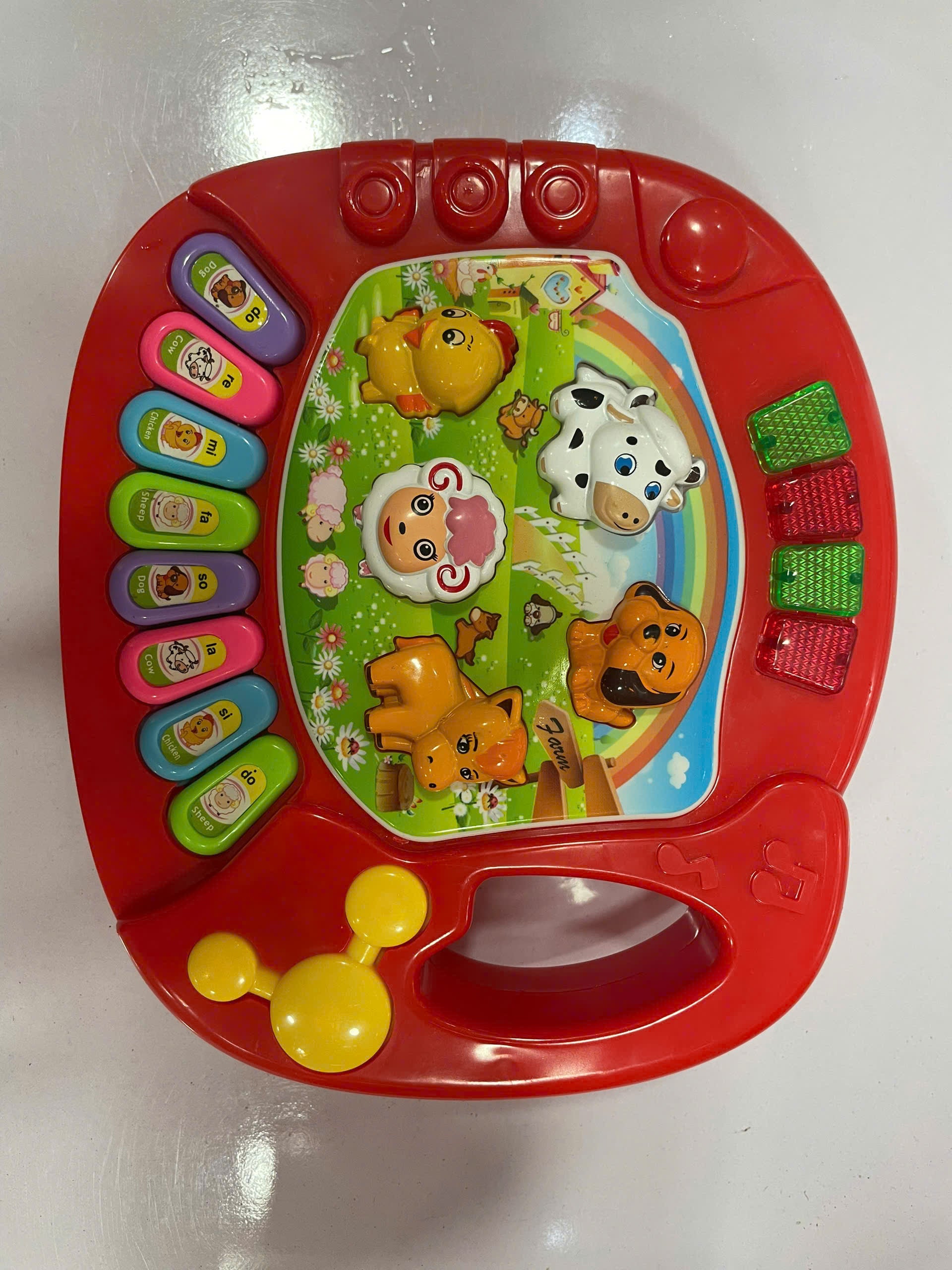 Cartoon Piano Keyboard Toy – Educational Musical Instrument for Kids with Animal Sounds, Flashing Lights