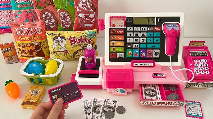 Cash Register Toy with Real Calculator, Pretend Play Store, Educational Preschool Learning Playset, Safe for Ages 3+
