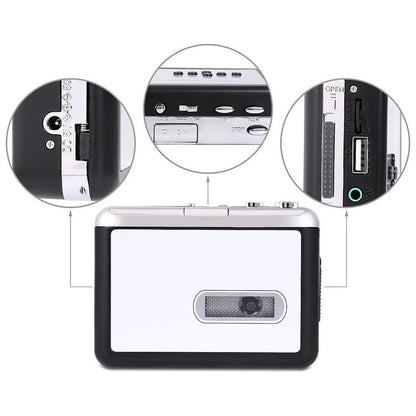 Cassette Tape to USB Converter for MP3 Digital Conversion, Portable Player and Recorder