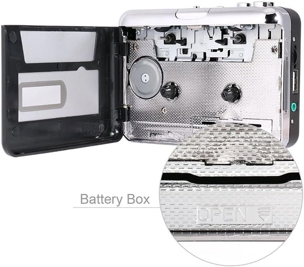 Cassette Tape to USB Converter for MP3 Digital Conversion, Portable Player and Recorder