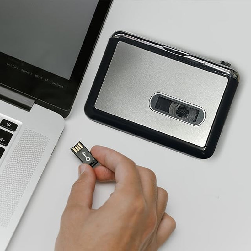 Cassette Tape to USB Converter for MP3 Digital Conversion, Portable Player and Recorder