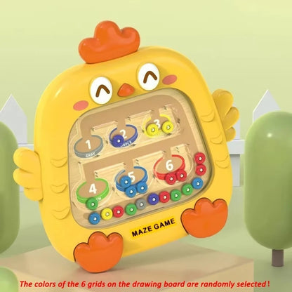 Chicken Montessori Magnetic Maze Educational Toy with Acrylic Cover, Safe for Ages 3+