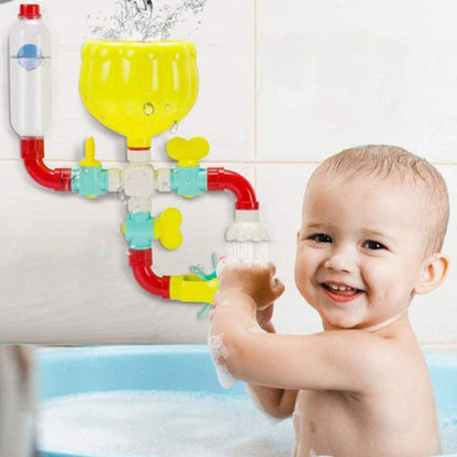 Children's Bath Toy with Water Spray Rotating Wheel and Shower Simulation Safe for Ages 1+