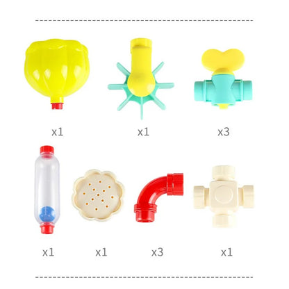 Children's Bath Toy with Water Spray Rotating Wheel and Shower Simulation Safe for Ages 1+