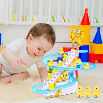 Children's Ducklings Climb with Fun Music & LED Lights and Educational, Safe for Months 9+
