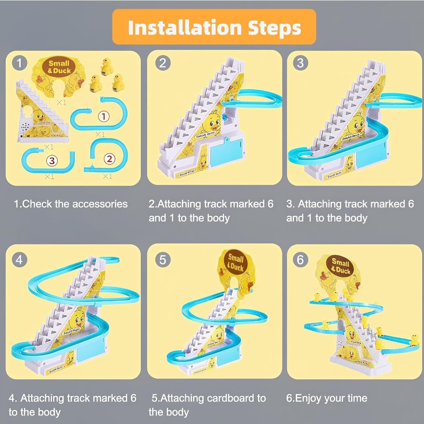 Children's Ducklings Climb with Fun Music & LED Lights and Educational, Safe for Months 9+