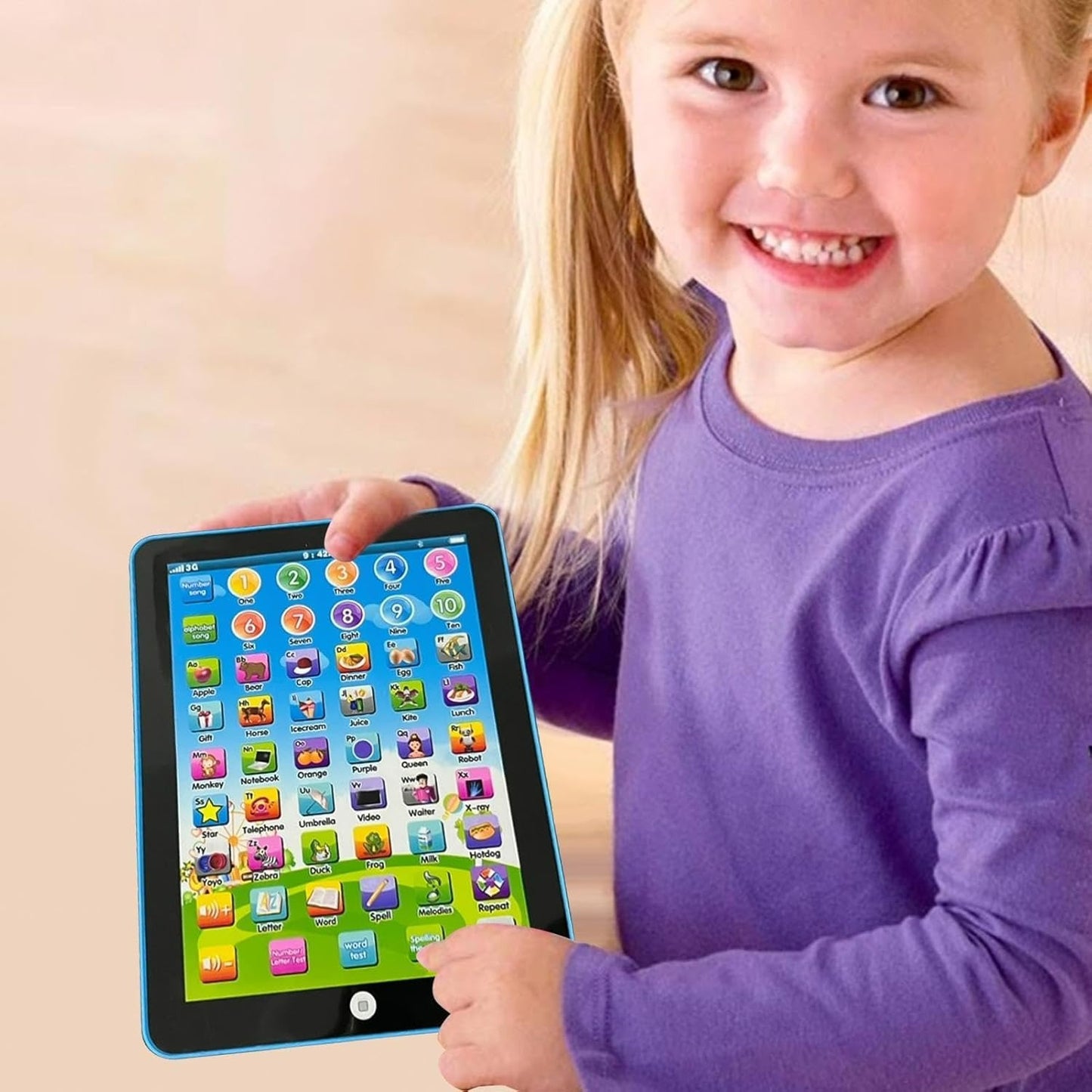 Children's Educational Tablet Interactive Learning Toy for 3-6 Year Olds ABS Plastic