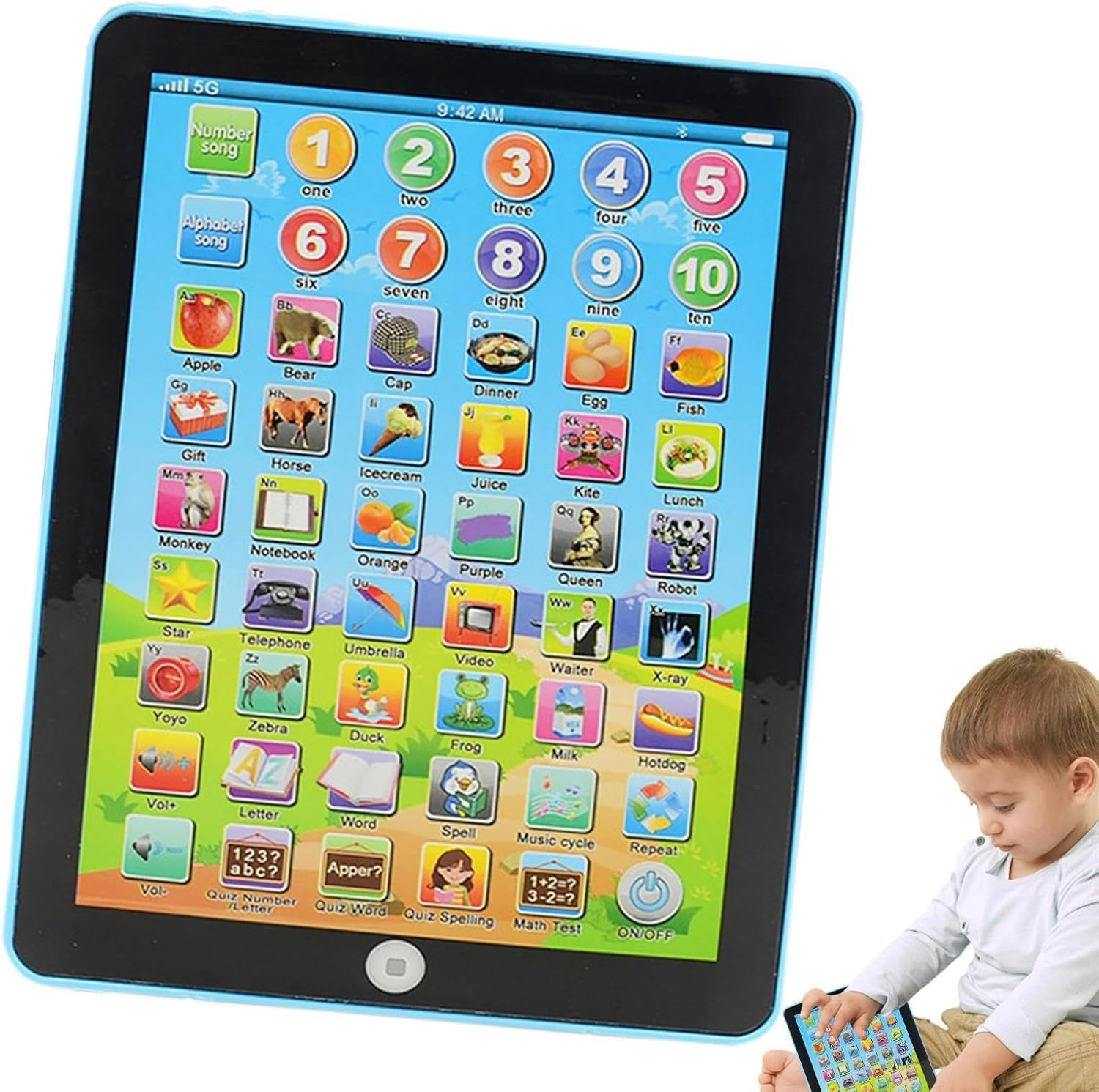 Children's Educational Tablet Interactive Learning Toy for 3-6 Year Olds ABS Plastic
