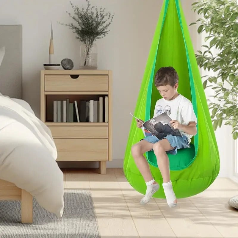 Children's Hanging Chair Swing with Inflatable Cushion and Kit
