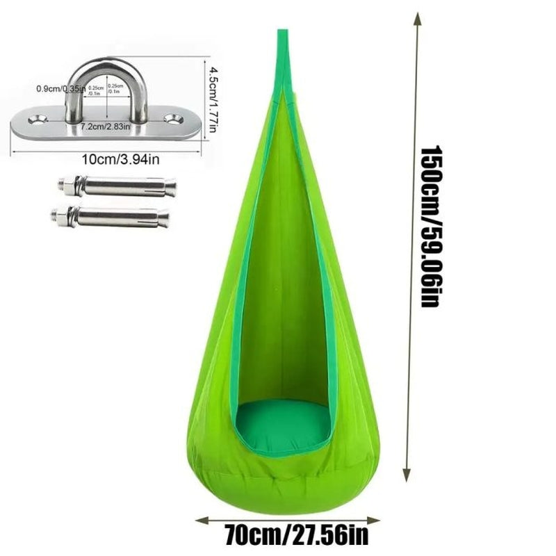 Children's Hanging Chair Swing with Inflatable Cushion and Kit