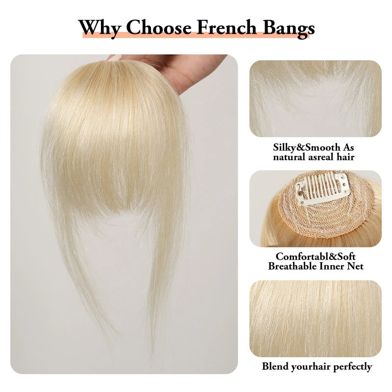 Clip-in Human Hair Bangs - Natural Look & Easy Styling
