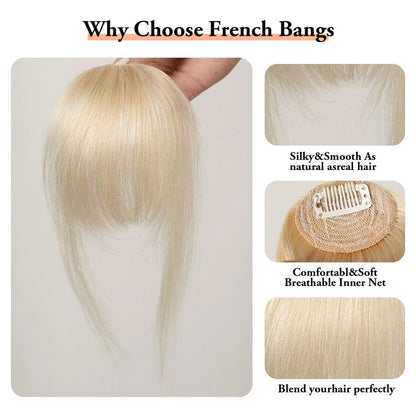 Clip-in Human Hair Bangs - Natural Look & Easy Styling