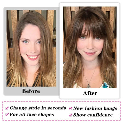 Clip-in Human Hair Bangs - Natural Look & Easy Styling