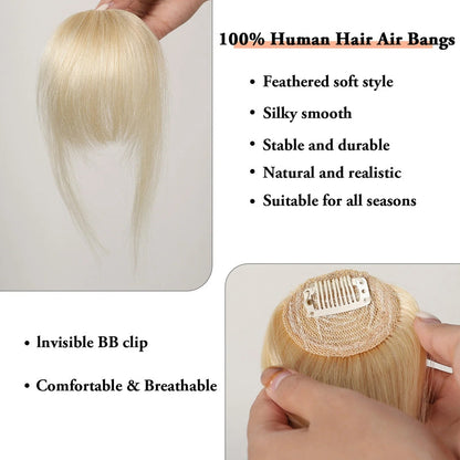 Clip-in Human Hair Bangs - Natural Look & Easy Styling