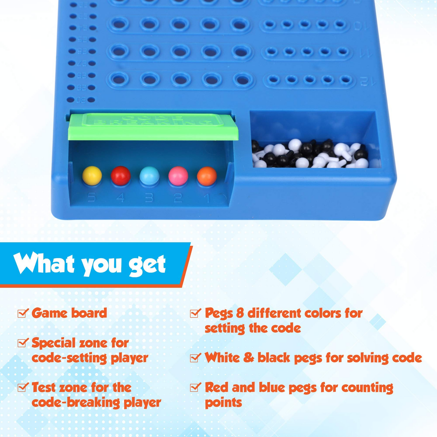 Code Breaking Board Game, STEM Toy, Brain Exercise & Logic Development, Safe for Ages 4+