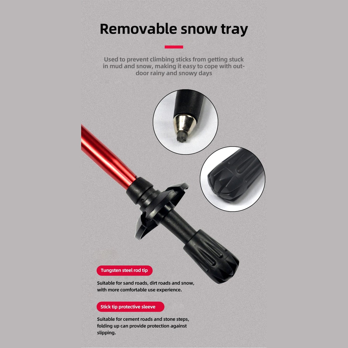 Collapsible Walking Pole - Lightweight Trekking Stick Ideal for Men Women and Seniors