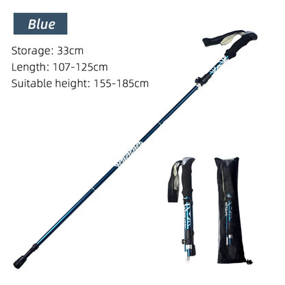 Collapsible Walking Pole - Lightweight Trekking Stick Ideal for Men Women and Seniors