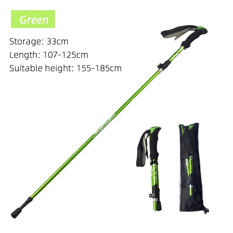 Collapsible Walking Pole - Lightweight Trekking Stick Ideal for Men Women and Seniors