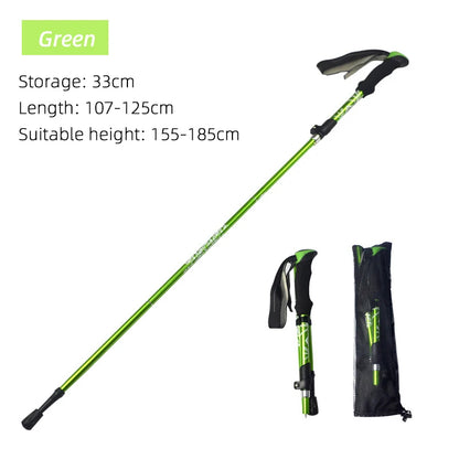 Collapsible Walking Pole - Lightweight Trekking Stick Ideal for Men Women and Seniors