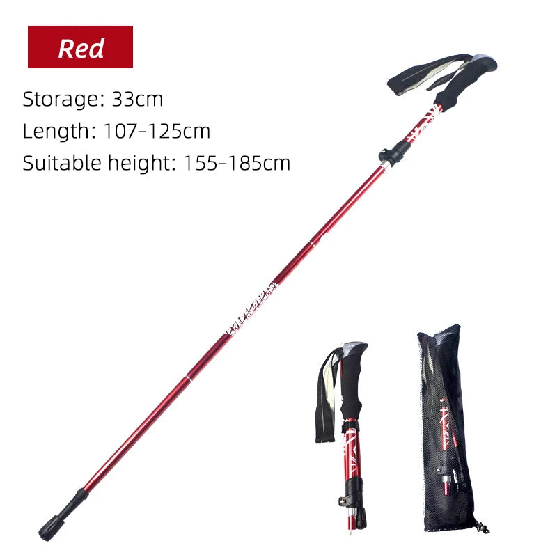 Collapsible Walking Pole - Lightweight Trekking Stick Ideal for Men Women and Seniors