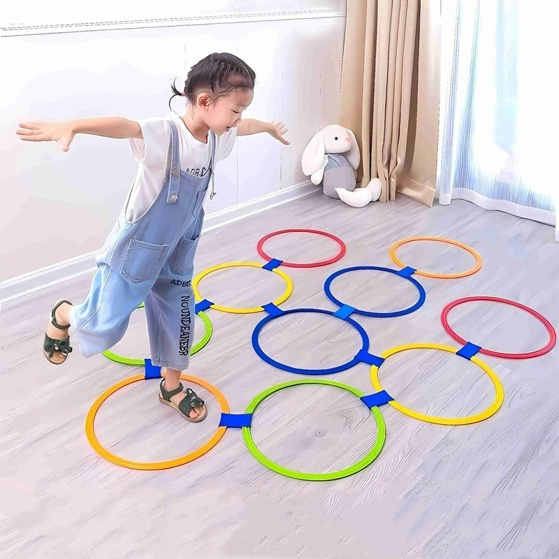 Colorful Jump Rings for Outdoor Games and Physical Activity Play