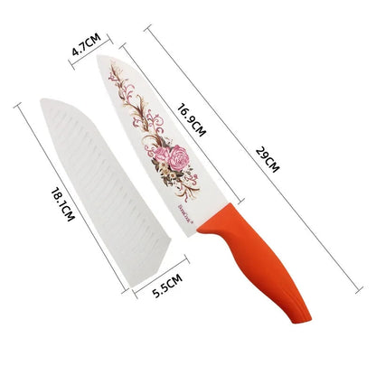 Colorful Zirconium Oxide Ceramic Knife Set with Sheaths