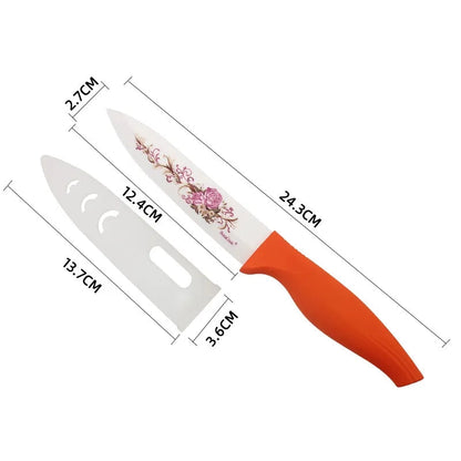 Colorful Zirconium Oxide Ceramic Knife Set with Sheaths