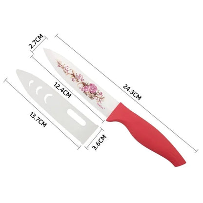 Colorful Zirconium Oxide Ceramic Knife Set with Sheaths