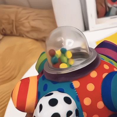 Colorful Musical Rattle with Soft Fabric and Beads That Make Sounds When Shaken for Tiny Explorers Aged 3+ Months