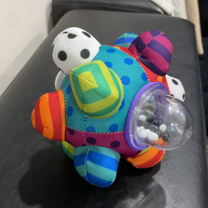 Colorful Musical Rattle with Soft Fabric and Beads That Make Sounds When Shaken for Tiny Explorers Aged 3+ Months