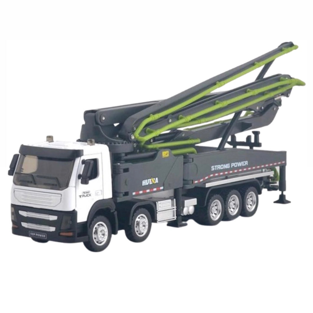 Concrete Pump Truck Toy with 1:50 Accurate Scale Model, Flexible Joint Structure, Safe for Ages 3+