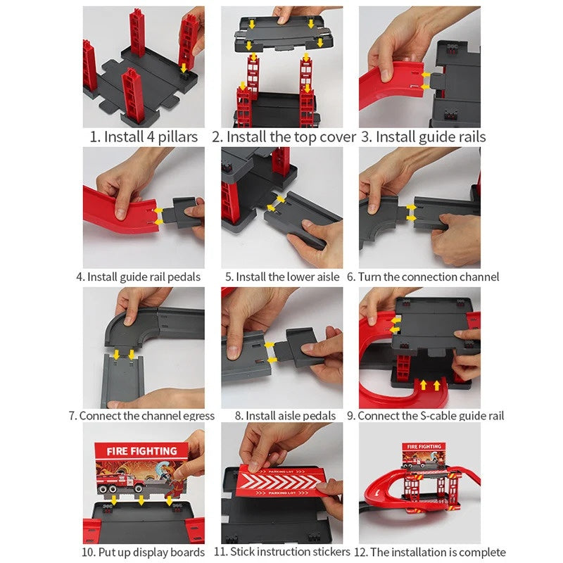 Construction Vehicle Set With ABS Plastic, Lights & Sounds, , Easy Assembly, Gift for 3+