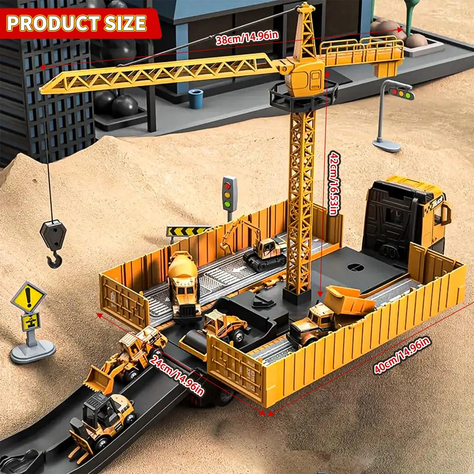 Construction Vehicles Toy, STEM Learning & Imaginative Play, Skill-Building, Safe for Ages 3+