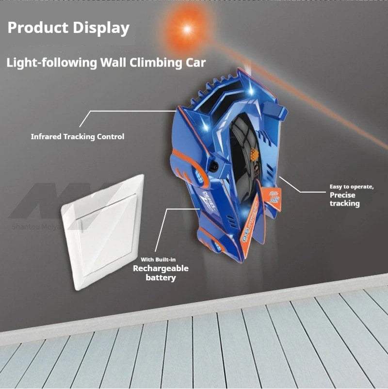 Control Wall-Climbing Car with Lighting Sensors, Long Battery Life, Infrared Remote Control  – Safe for Ages 3+
