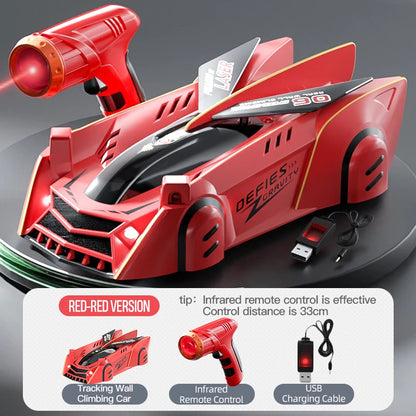Control Wall-Climbing Car with Lighting Sensors, Long Battery Life, Infrared Remote Control  – Safe for Ages 3+