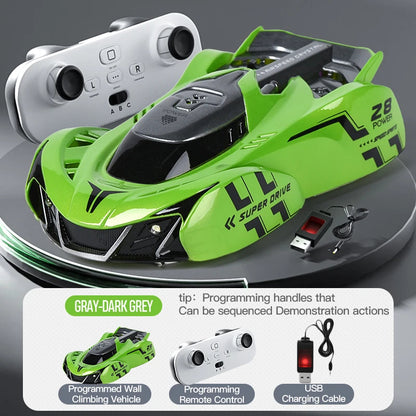 Control Wall-Climbing Car with Lighting Sensors, Long Battery Life, Infrared Remote Control  – Safe for Ages 3+